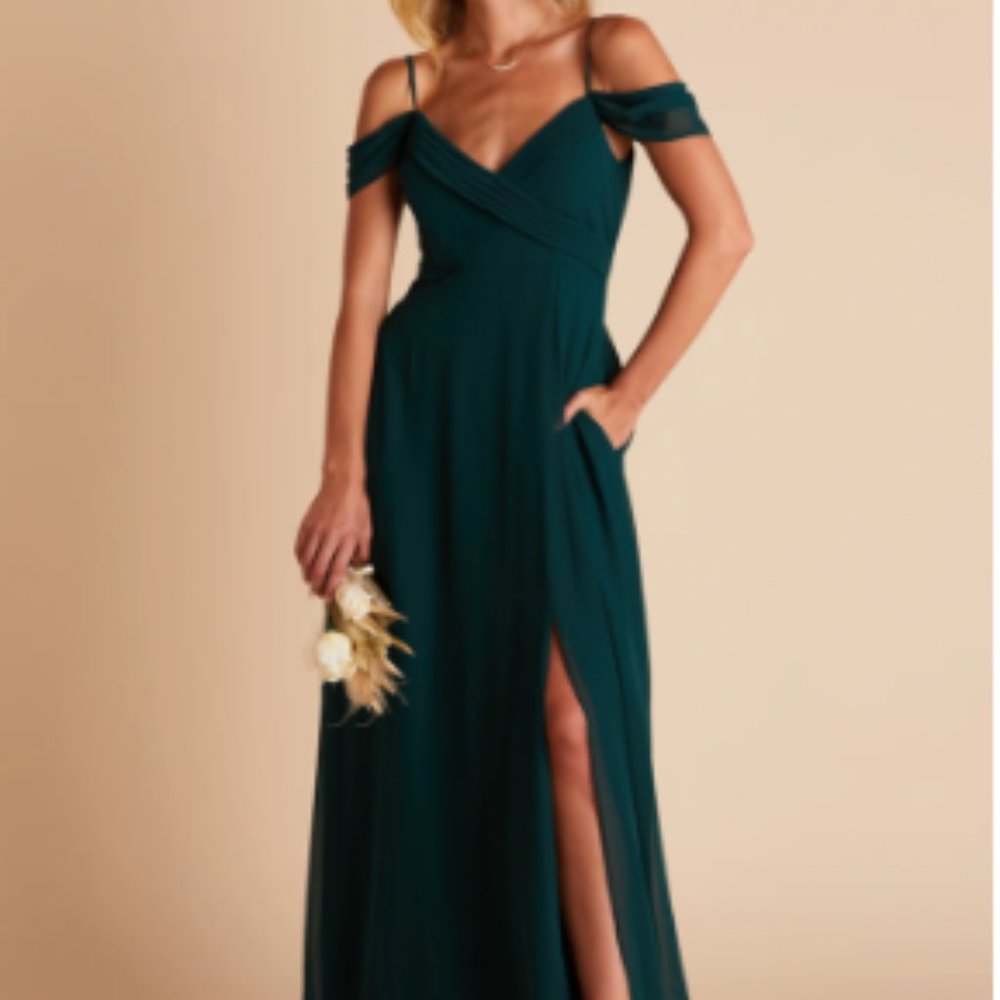 BIRDY GREY - Spence Convertible Dress - Chiffon Emerald, NWT